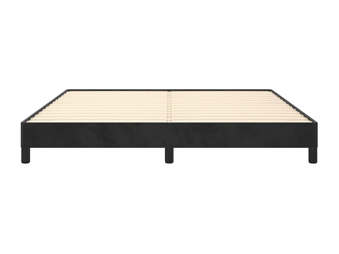 Bettgestell ohne Matratze Schwarz 160x200 cm Samt