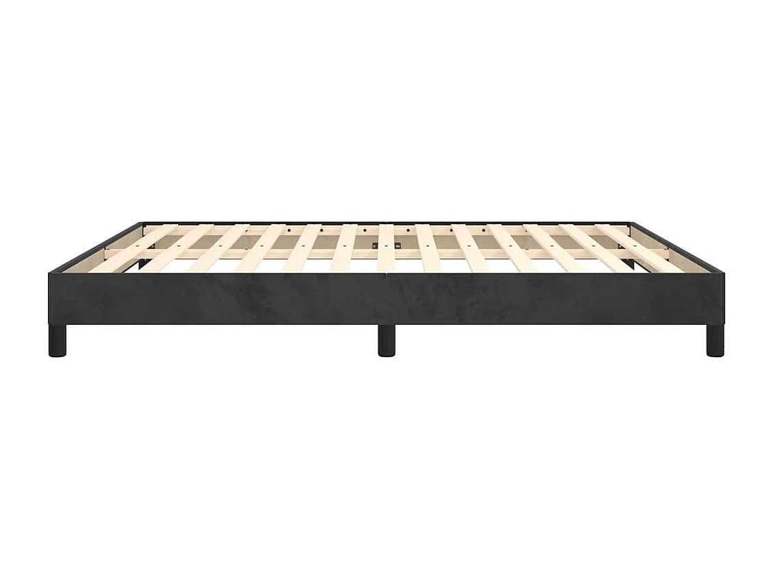 Bettgestell ohne Matratze Schwarz 160x200 cm Samt