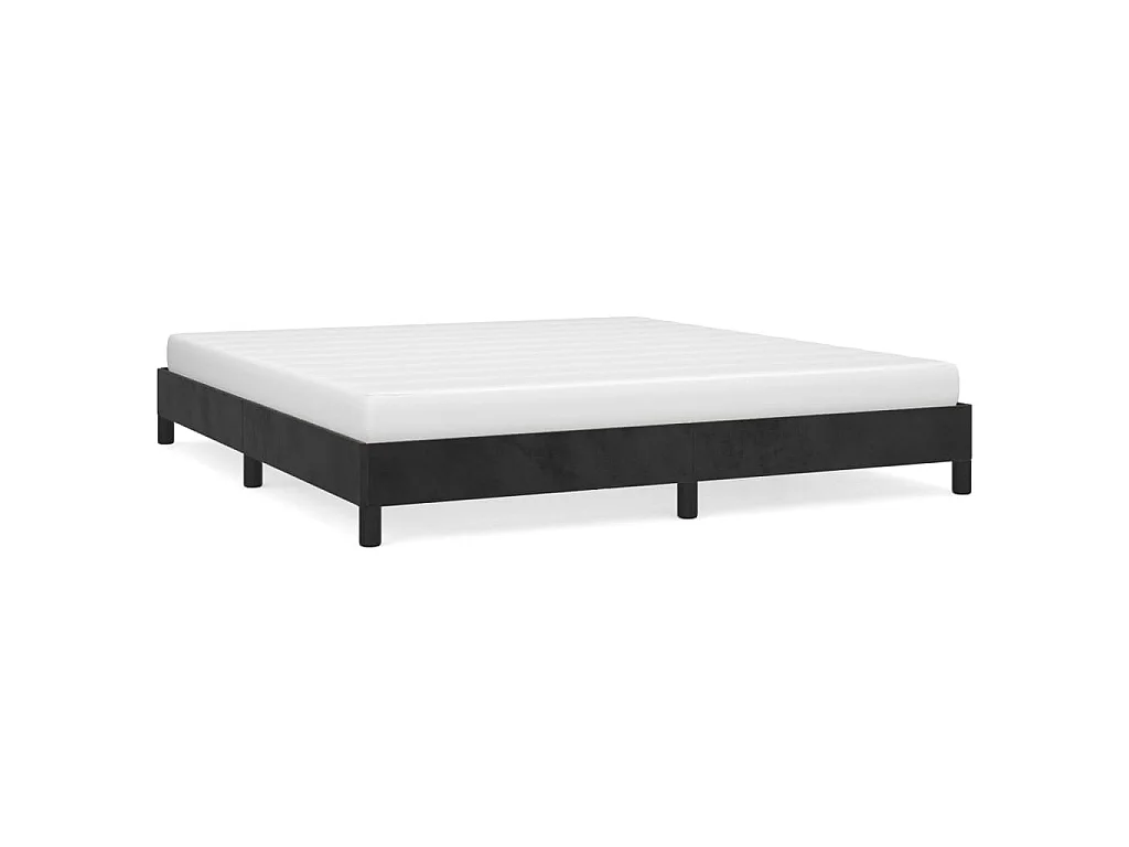 Bedframe zonder matras 160x200 cm fluweel zwart