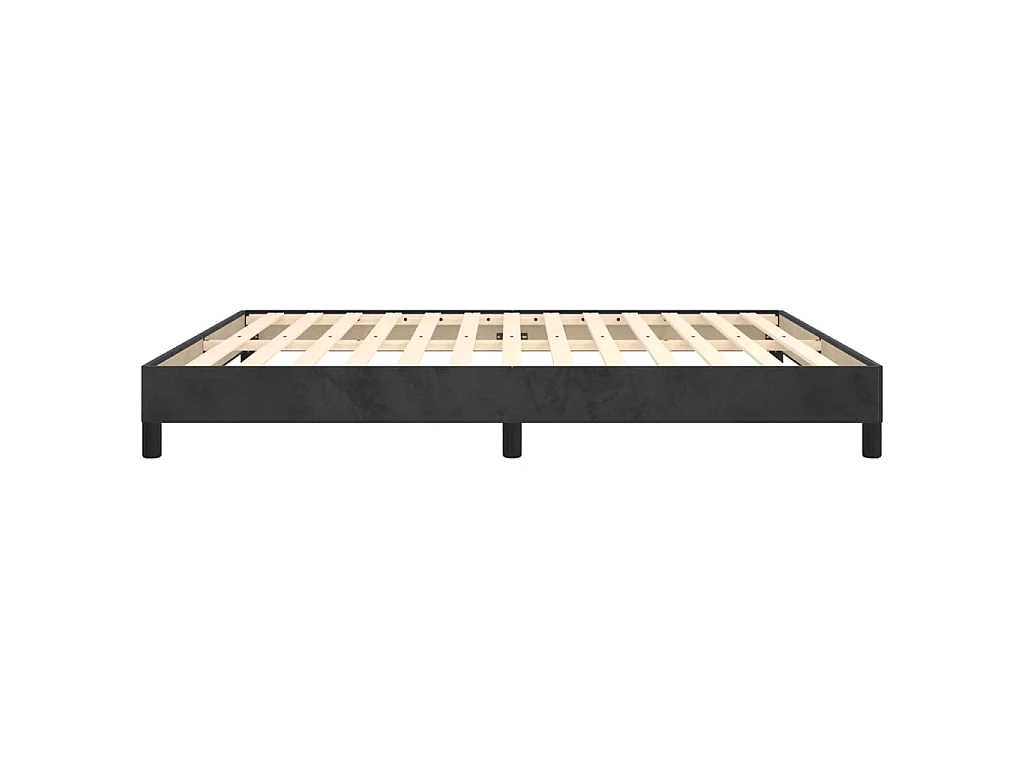 Cadre de lit sans matelas noir 160x200 cm velours