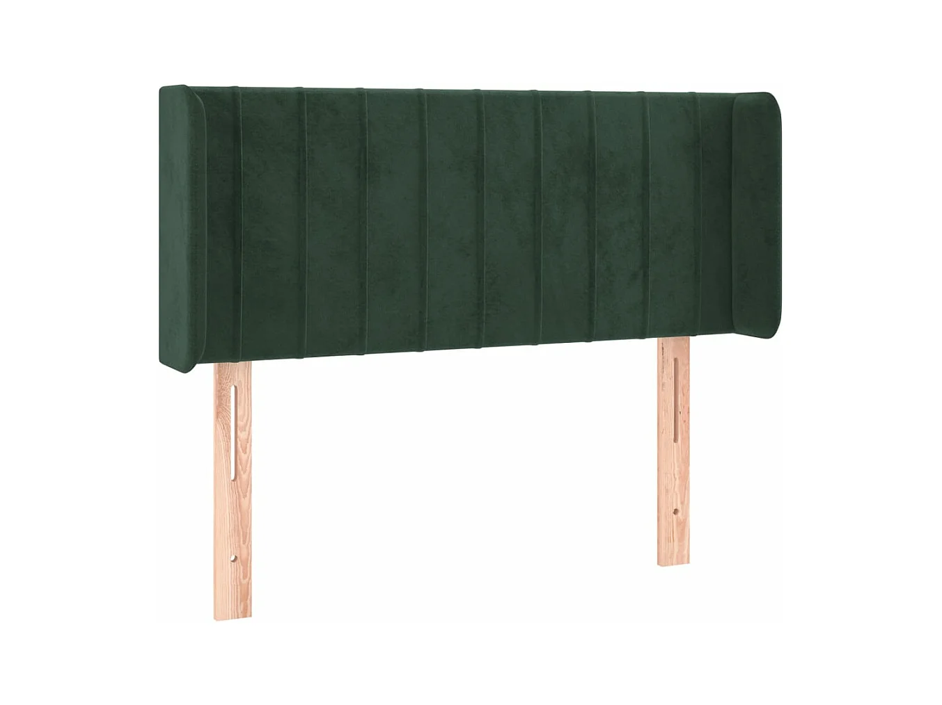 Tête de lit avec oreilles Vert foncé 103x16x78/88 cm Velours