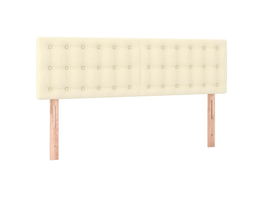 LED Kopfteil Creme 144x5x78/88 cm Kunstleder