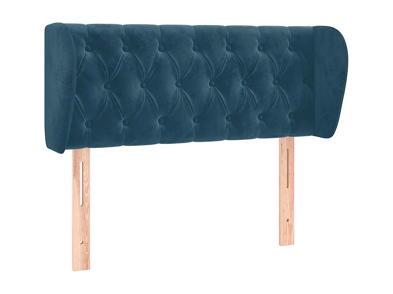 Tête de lit avec oreilles Bleu foncé 103x23x78/88 cm Velours