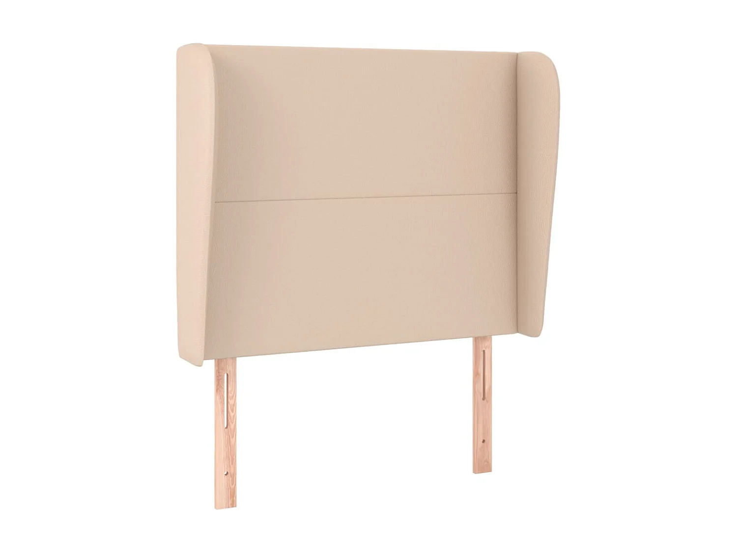 Cabecero con orejas cuero sintético capuchino 103x23x118/128 cm