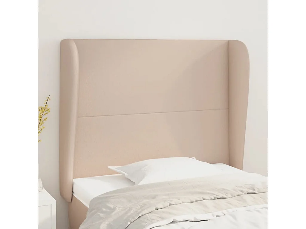 Testiera ad Orecchio Cappuccino 103x23x118/128 cm in Similpelle
