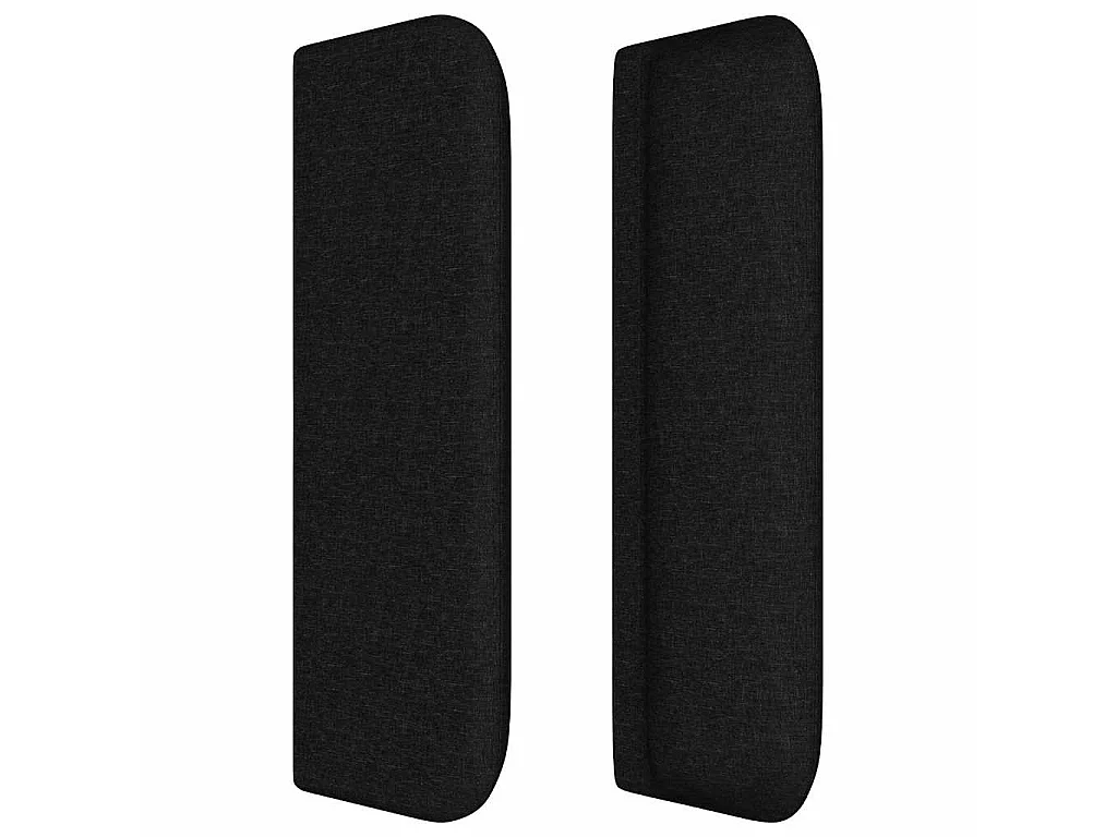 Kopfteil mit Ohren Schwarz 163x16x78/88 cm Stoff