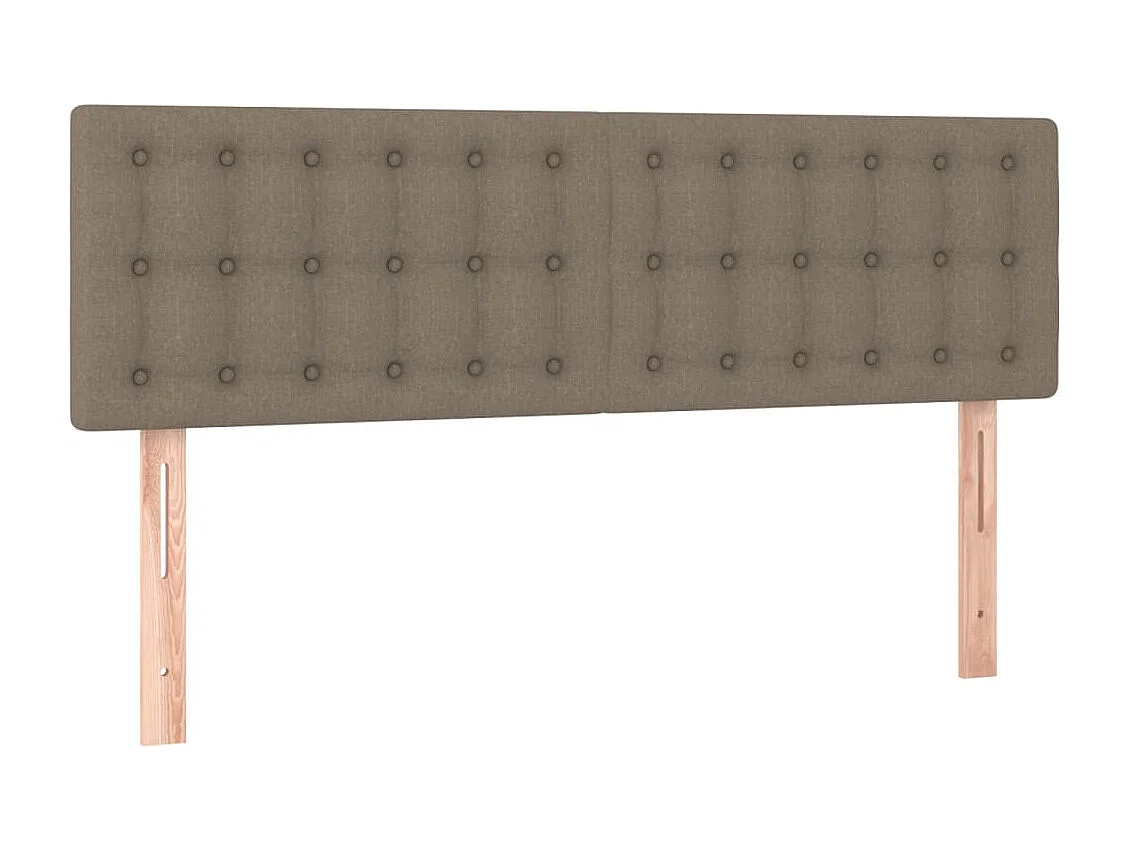 Hoofdbord LED 144x5x78/88 cm stof taupe