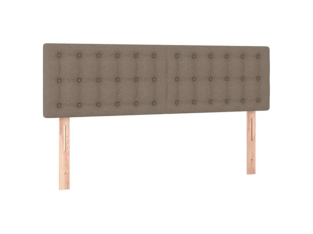 Hoofdbord LED 144x5x78/88 cm stof taupe
