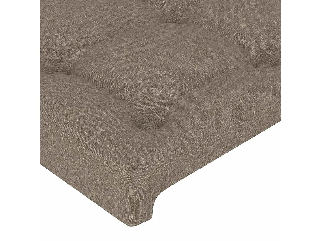 Hoofdbord LED 144x5x78/88 cm stof taupe