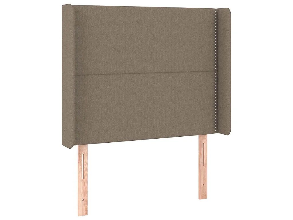 Testiera ad Orecchio Tortora 93x16x118/128 cm in Tessuto