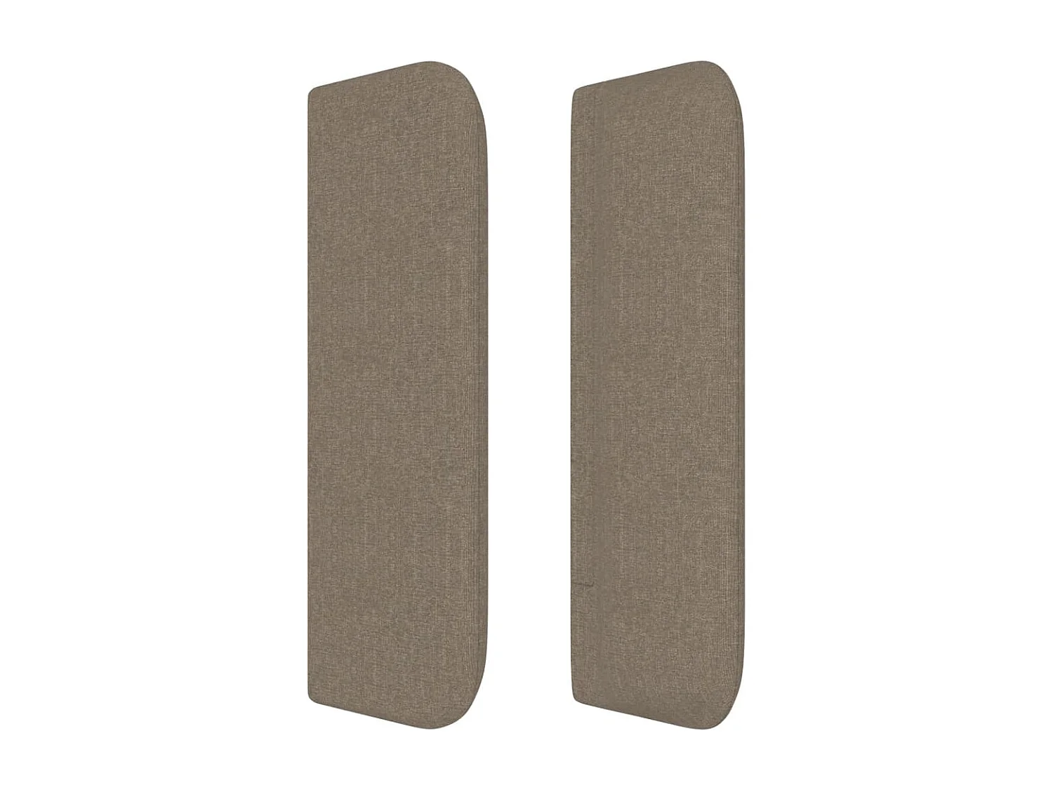 Hoofdbord met randen 203x16x78/88 cm stof taupe