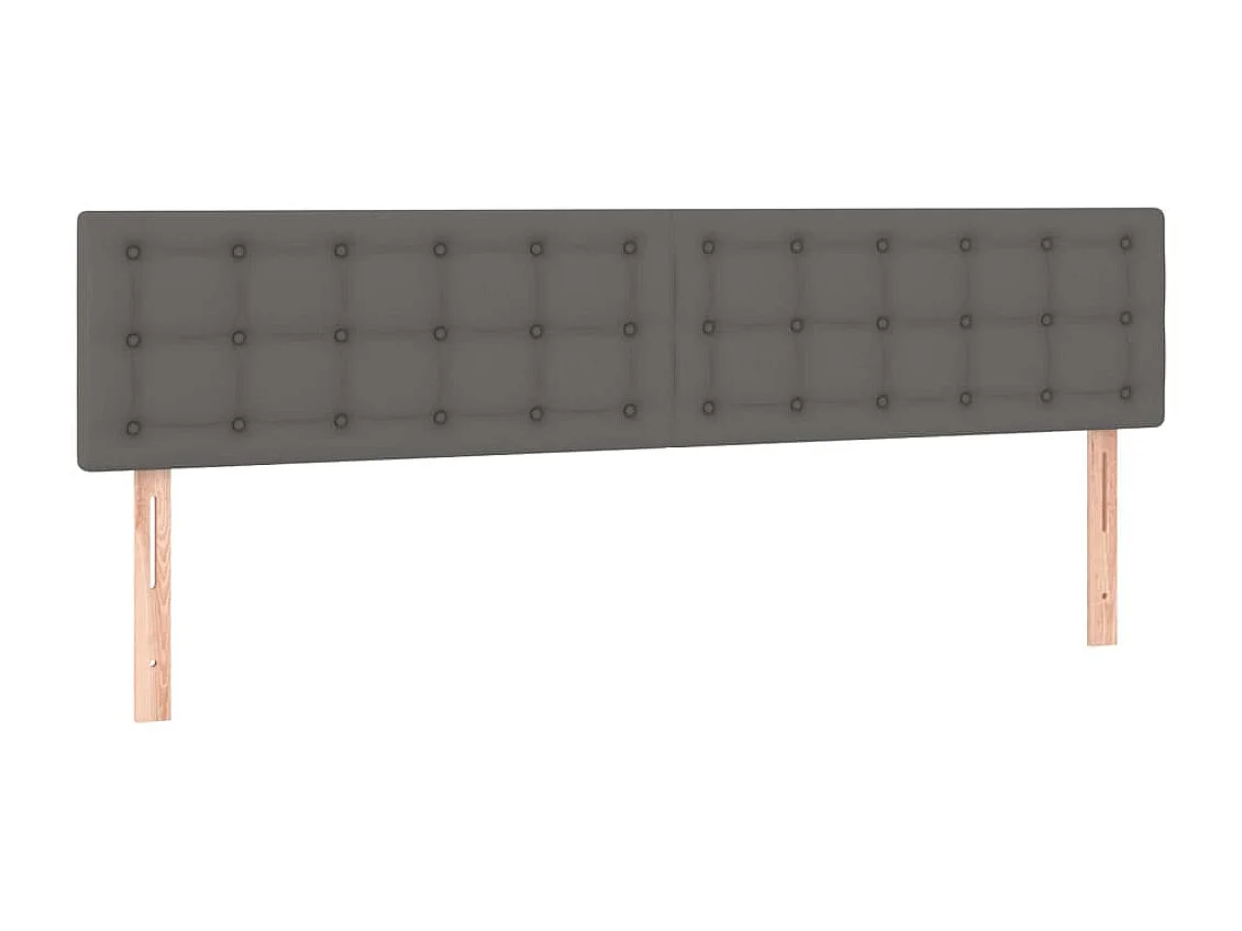 Tête de lit à LED Gris 160x5x78/88 cm Similicuir