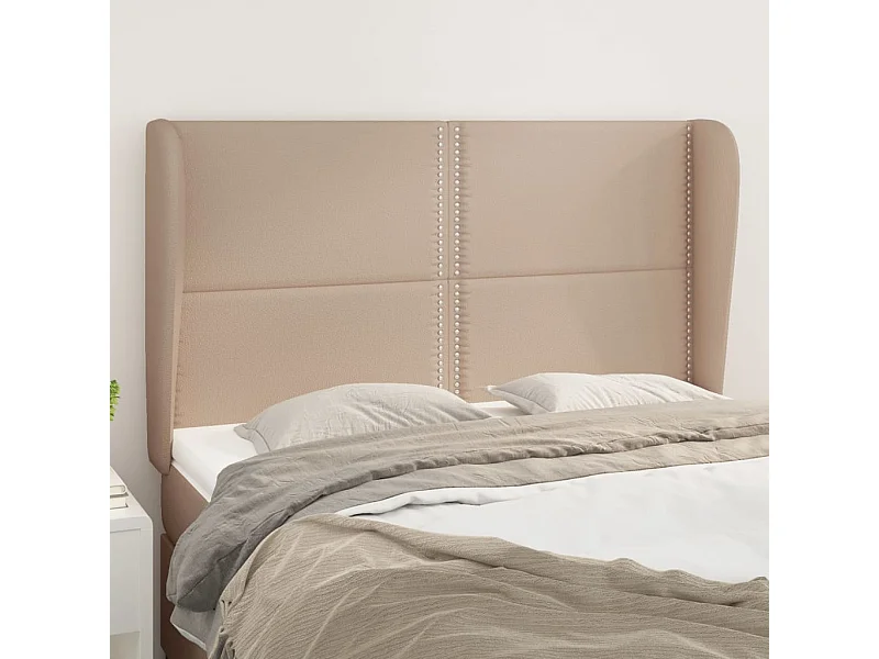 Tête de lit avec oreilles Cappuccino 147x23x118/128 cm