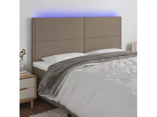 Kauf Unique LED Kopfteil Taupe 160x5x118/128 cm Stoff