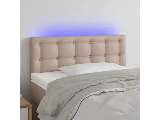 Kauf Unique LED Kopfteil Cappuccino-Braun 90x5x78/88 cm Kunstleder