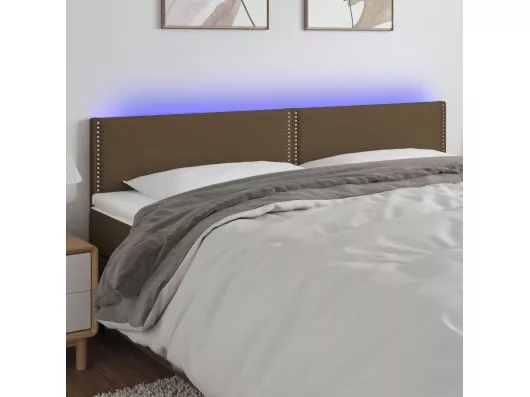 Kauf Unique LED Kopfteil Dunkelbraun 180x5x78/88 cm Stoff