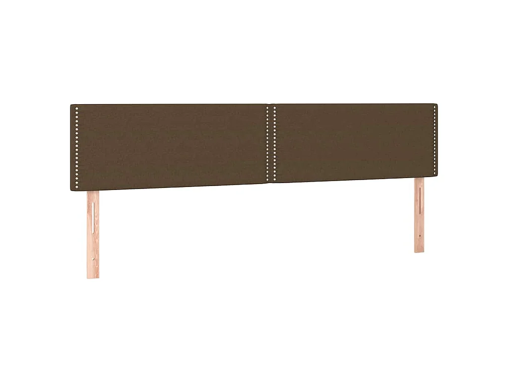 Tête de lit à LED Marron Foncé 180x5x78/88 cm Tissu