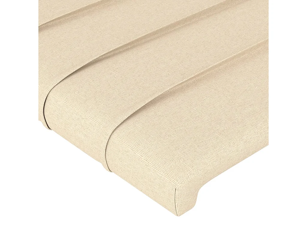 Hoofdbord crème 100x5x118/128 cm stof