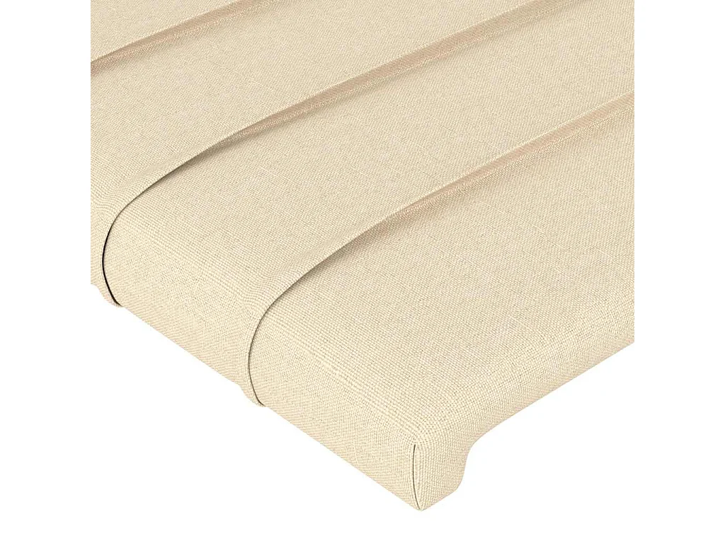 Tête de lit Crème 100x5x118/128 cm Tissu