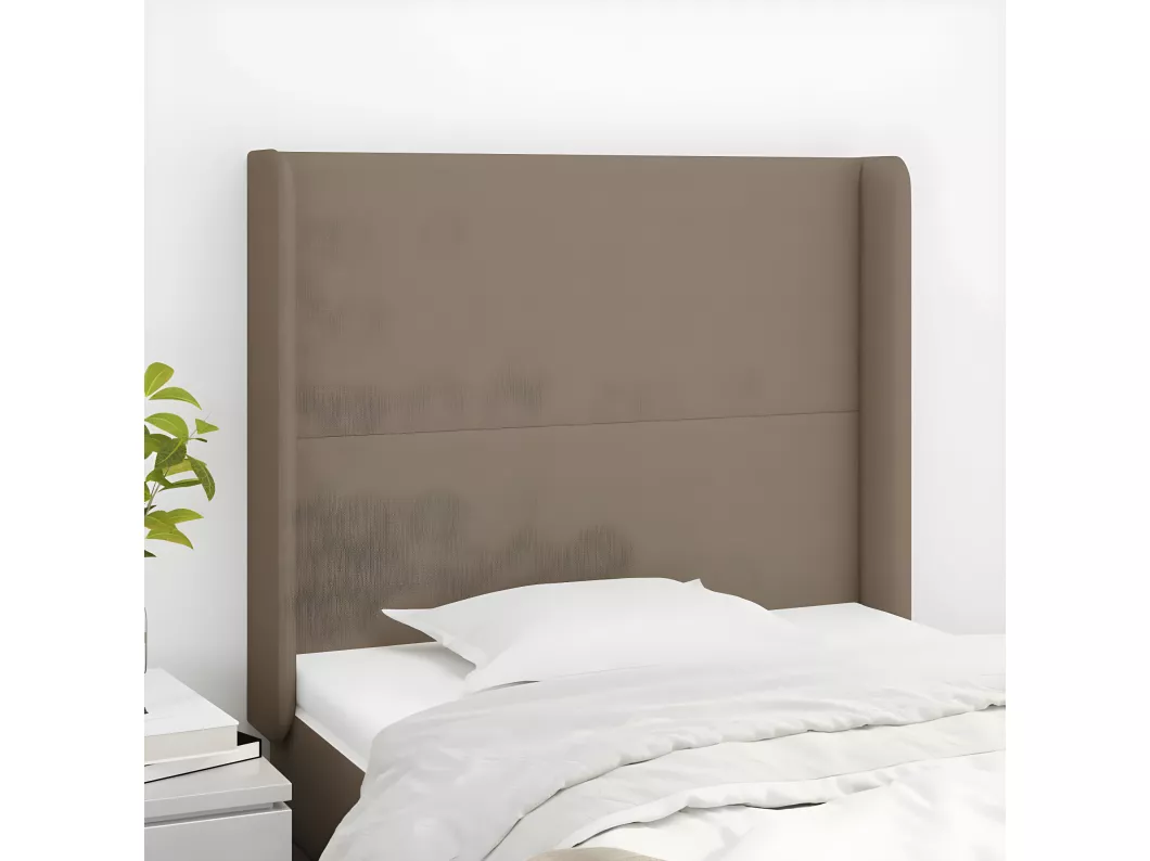 Kauf Unique Kopfteil mit Ohren Taupe 83x16x118/128 cm Stoff