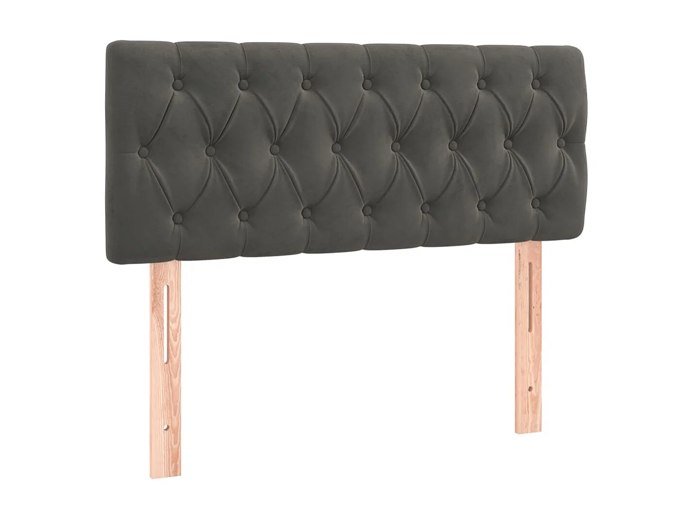 LED Kopfteil Dunkelgrau 100x7x78/88 cm Samt