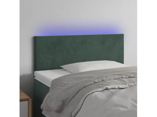 Kauf Unique LED Kopfteil Dunkelgrün 90x5x78/88 cm Samt