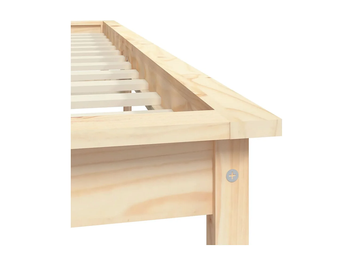 Cadre de lit sans matelas bois massif