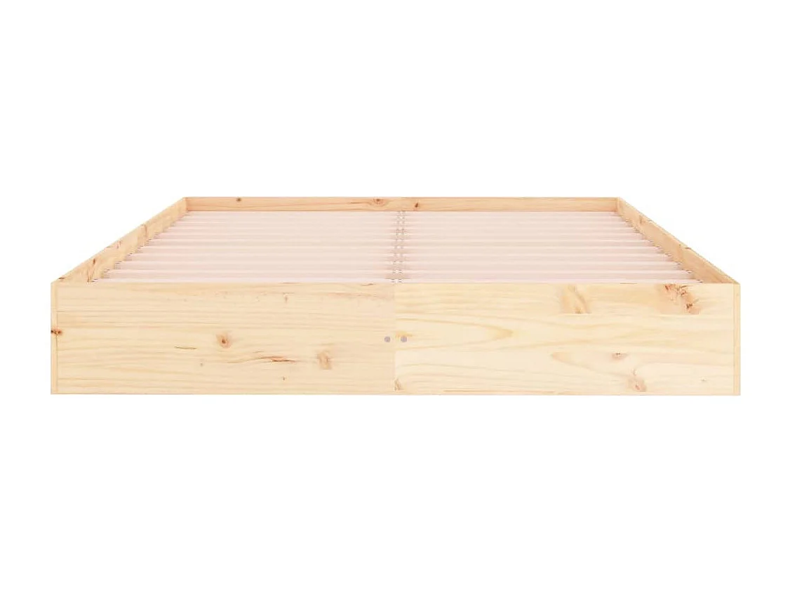 Cadre de lit sans matelas bois massif 160x200 cm