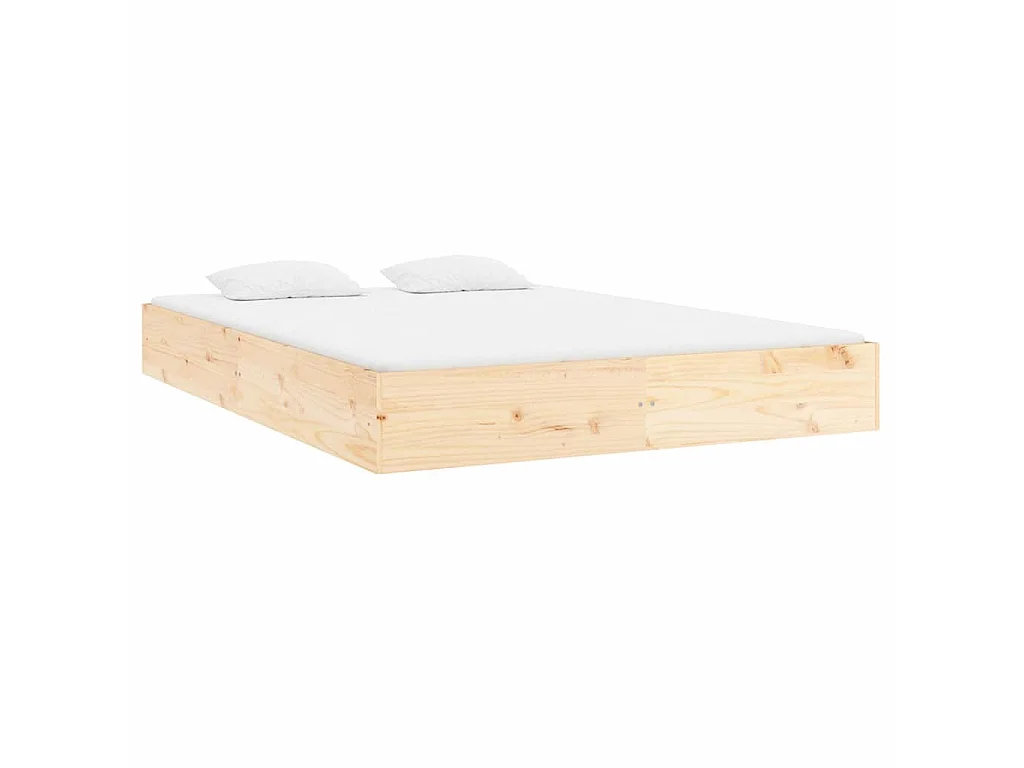 Cadre de lit sans matelas bois massif 160x200 cm