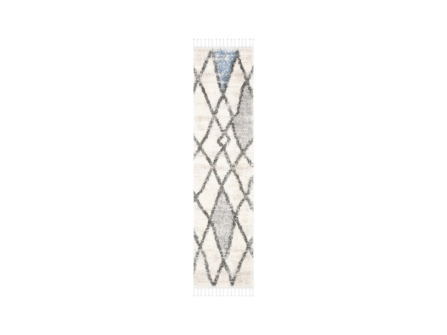 Tapis Neutre/Bleu 61 X 244 cm - Niamh