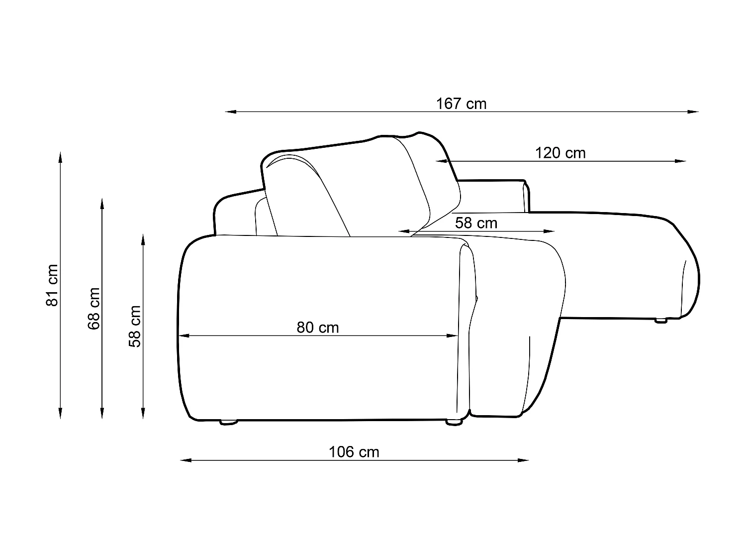 Sofá de canto esquerdo convertível em tecido mesclado bege - MONELIA