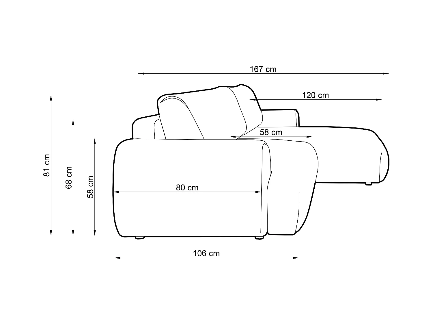 Ecksofa mit Schlaffunktion - Ecke links - melierter Stoff - Grau - MONELIA