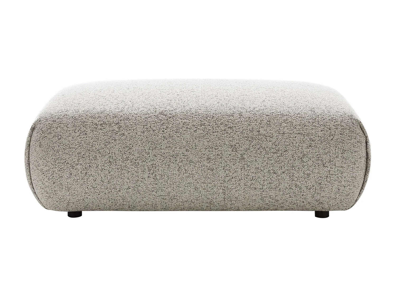 Pouf en tissu chiné gris clair MONELIA