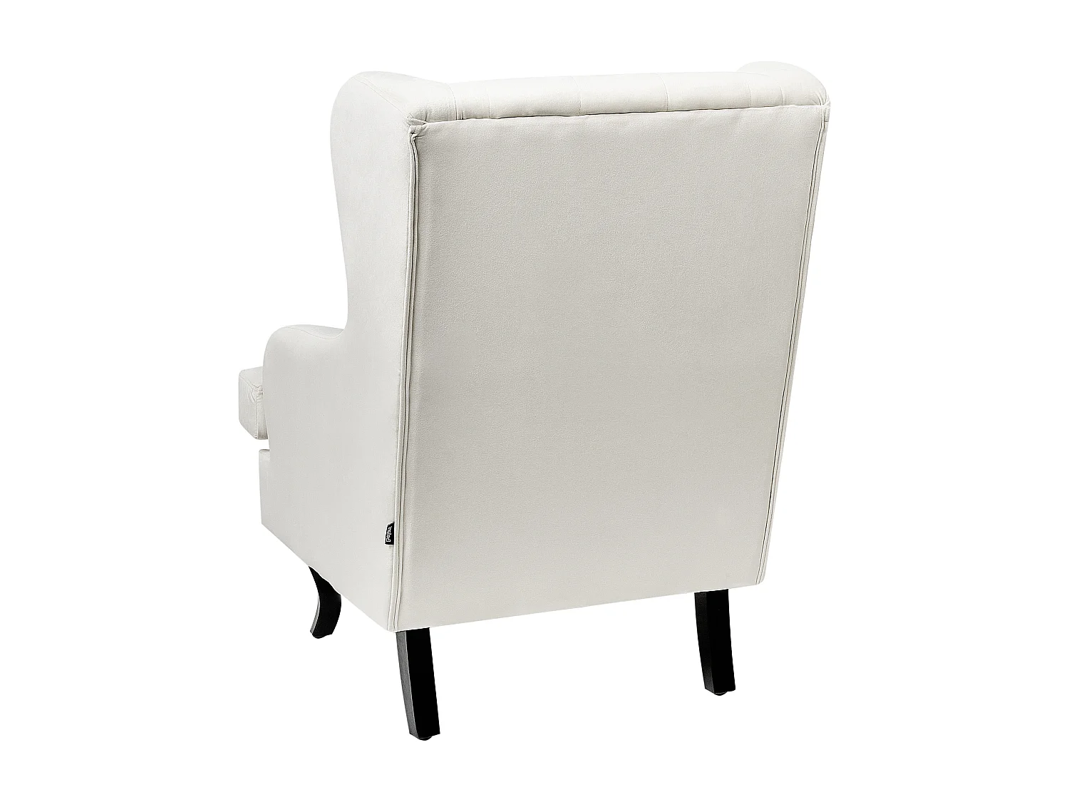 Fauteuil à oreilles ALTA Velours Blanc cassé