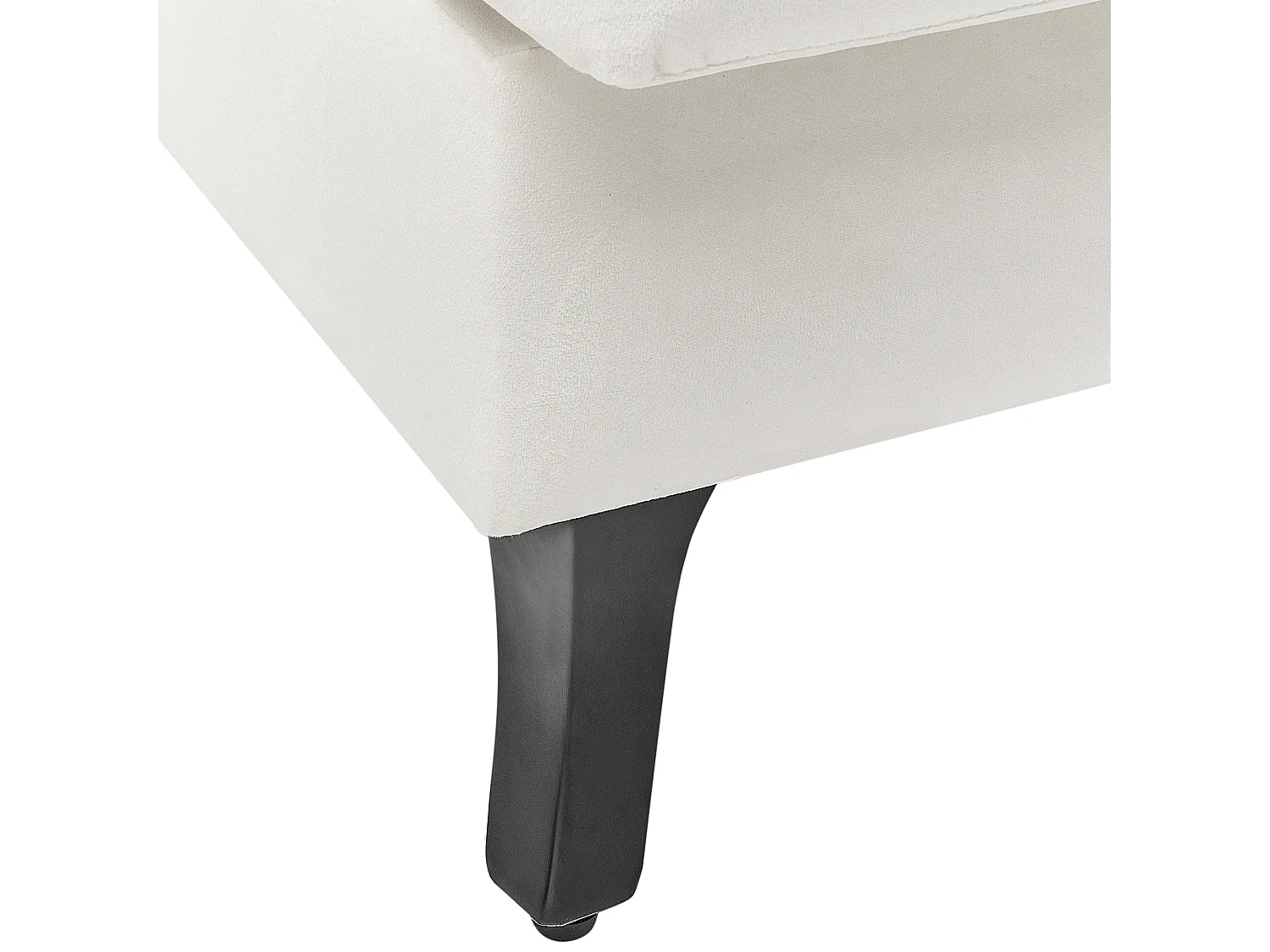 Fauteuil à oreilles ALTA Velours Blanc cassé