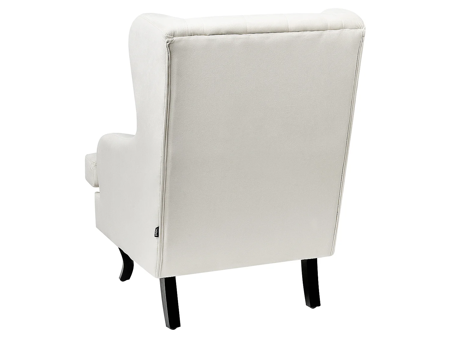 Oorfauteuil ALTA Fluweel Gebroken wit
