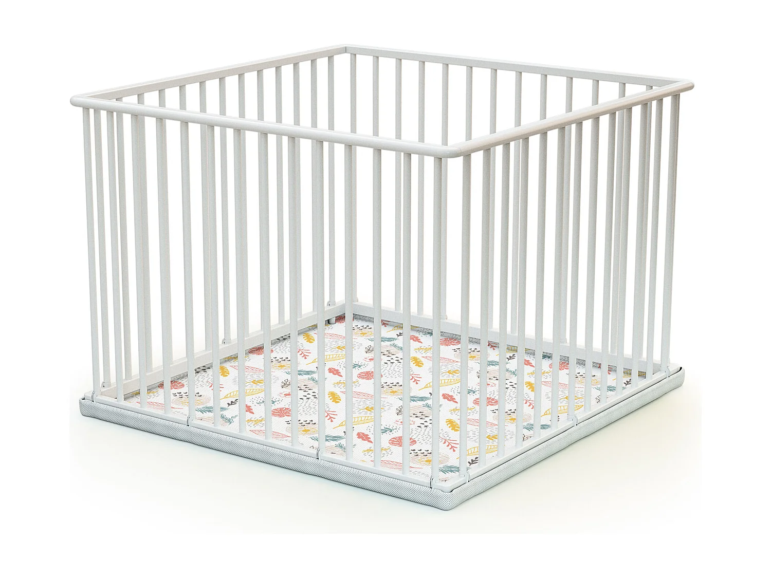 Parc bébé en bois Blanc 100 x 100 cm CUBO