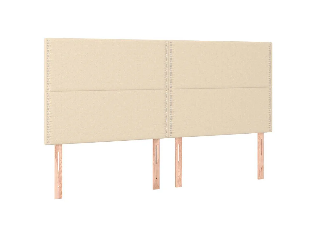 Hoofdbord crème 180x5x118/128 cm stof