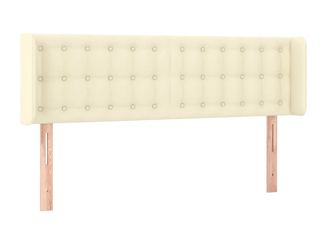 Testiera ad Orecchio Crema 147x16x78/88 cm in Similpelle