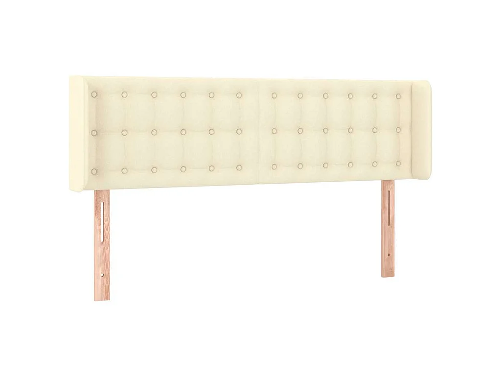 Tête de lit avec oreilles Crème 147x16x78/88 cm Similicuir
