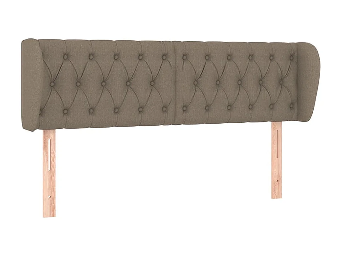 Testiera ad Orecchio Tortora 147x23x78/88 cm in Tessuto
