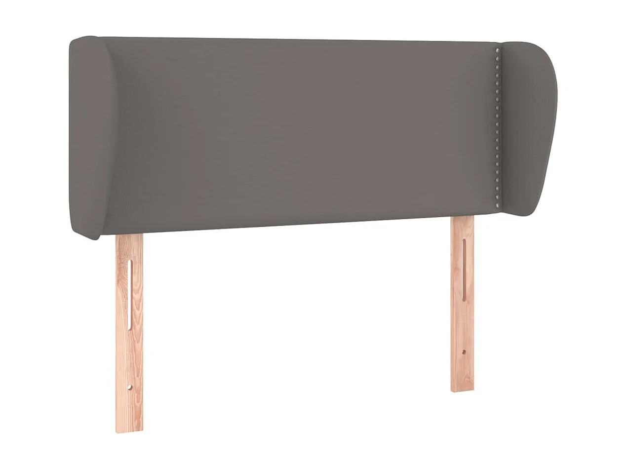 Hoofdbord met randen 83x23x78/88 cm kunstleer grijs