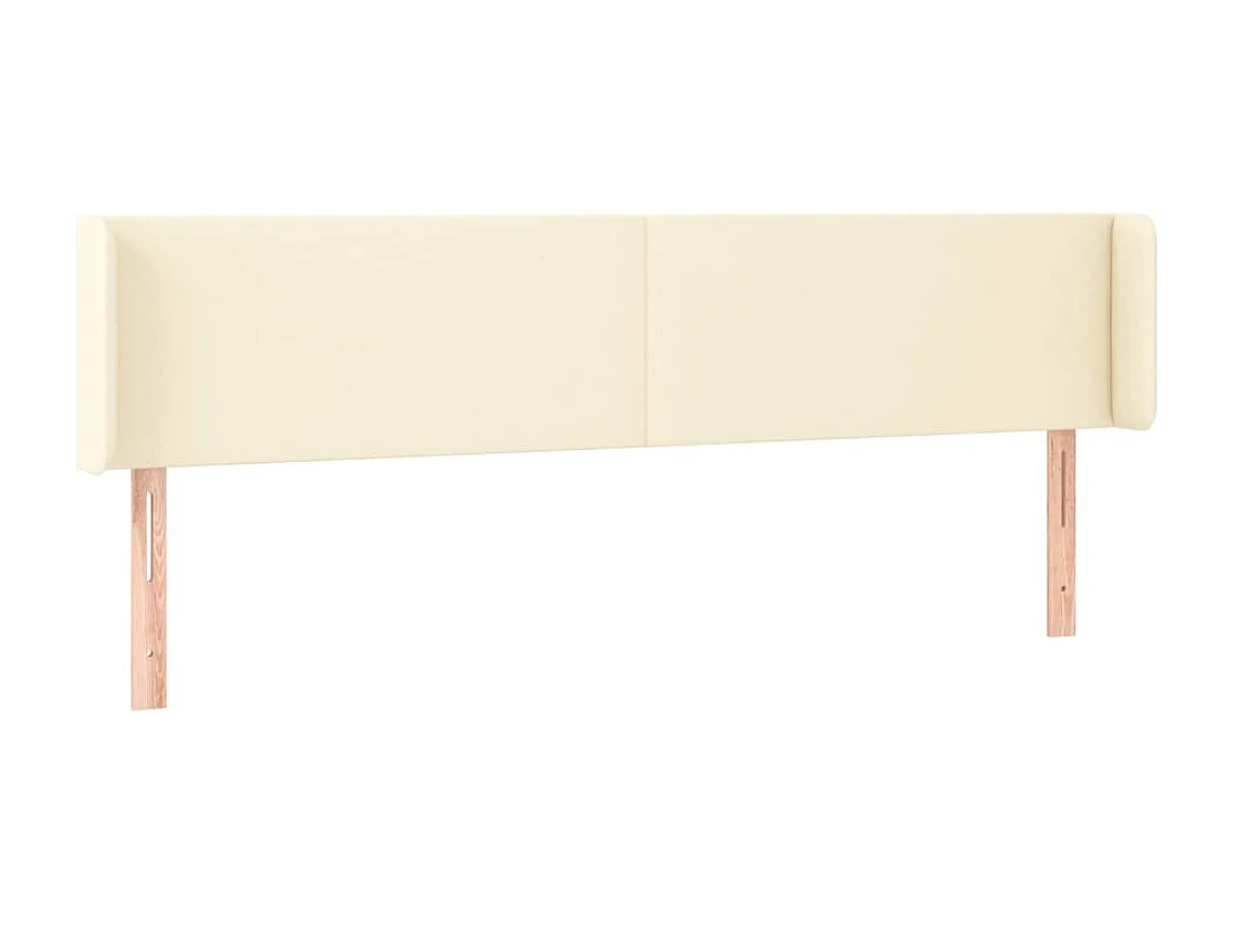 Testiera ad Orecchio Crema 183x16x78/88  cm in Similpelle