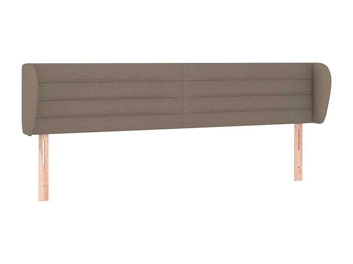Hoofdbord met randen 203x23x78/88 cm stof taupe