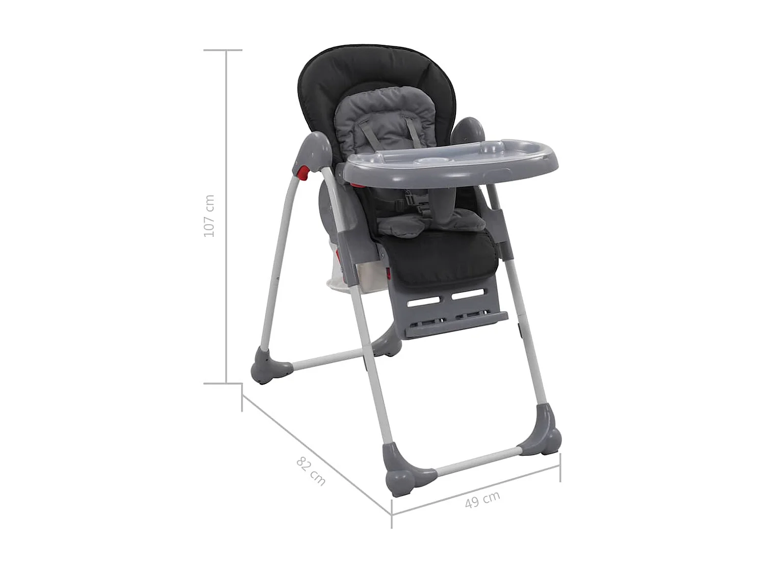Chaise haute pour bébé Gris