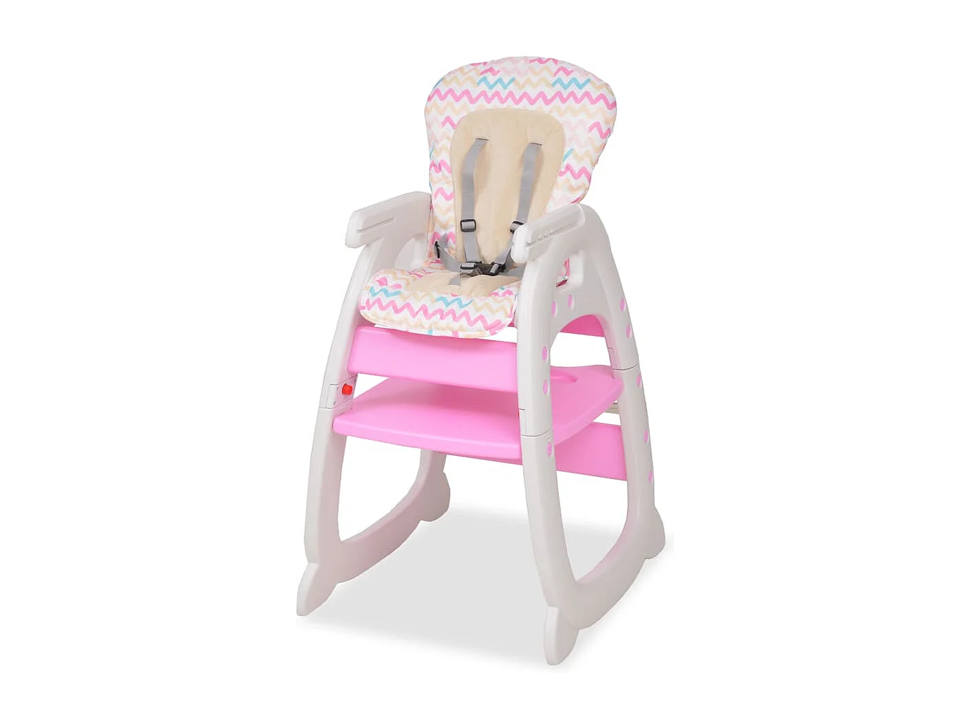 Chaise haute convertible 3-en-1 avec table Rose