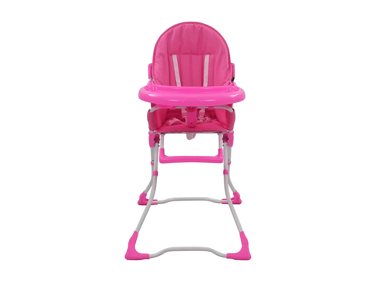 Chaise haute pour bébé Rose et blanc