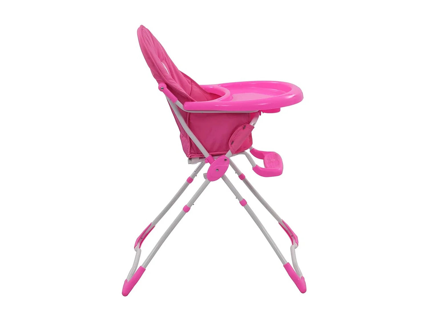 Chaise haute pour bébé Rose et blanc