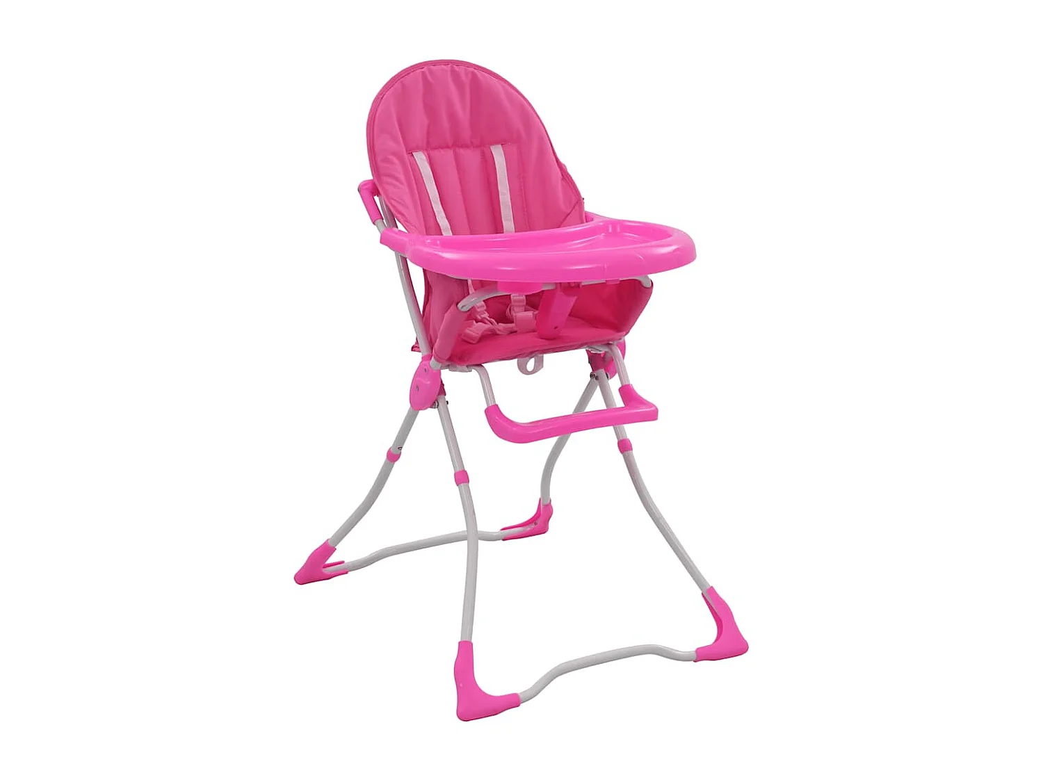 Chaise haute pour bébé Rose et blanc