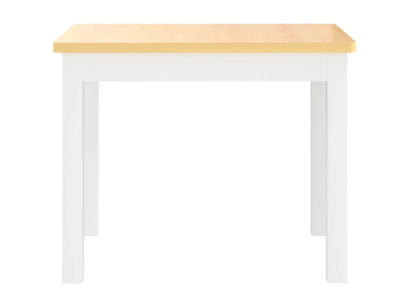 Mesa y silla infantil 3 pzas MDF blanco y beige